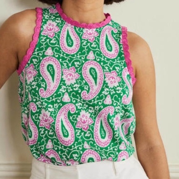 Boden Enchanting Paisley Print Tank Top - Picture 6 of 9